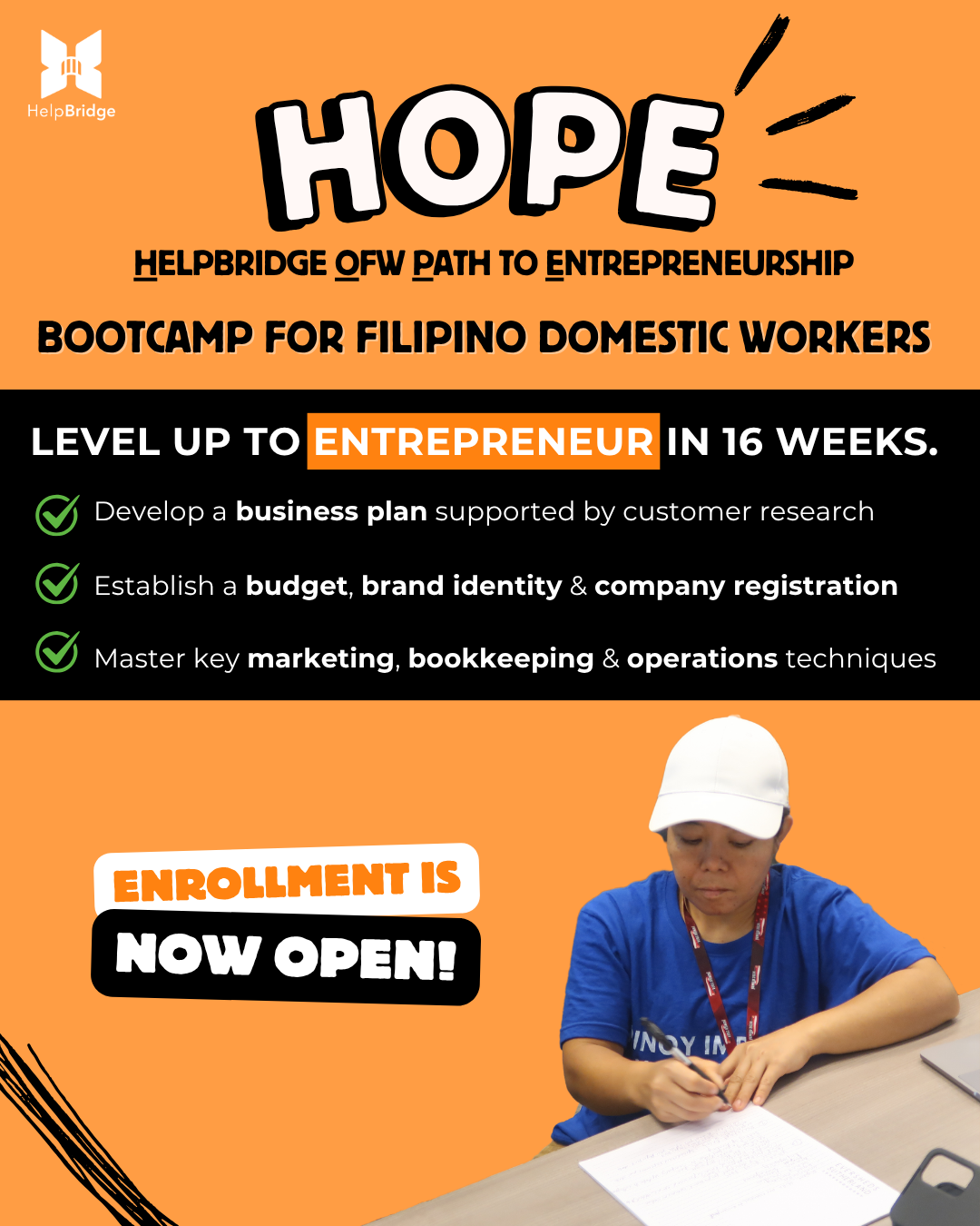Enrollment Form β HOPE Bootcamp by HelpBridge (August 2025 batch)